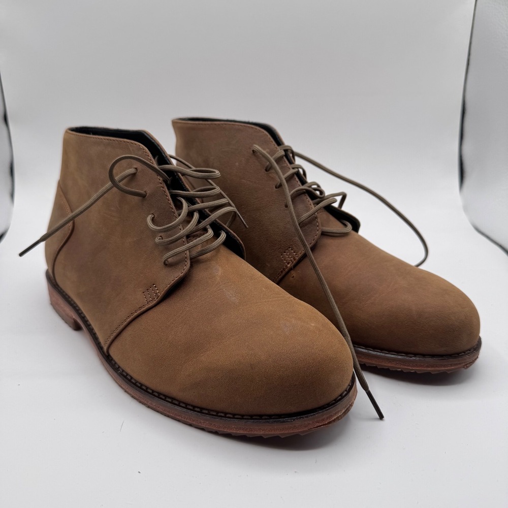 Nisolo Men's 8 Tobacco Brown Suede Everyday‎ Chukka Boots Leather Made in Peru